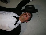 Halloween, Hubby playing dead. We did a Murder mystery!!