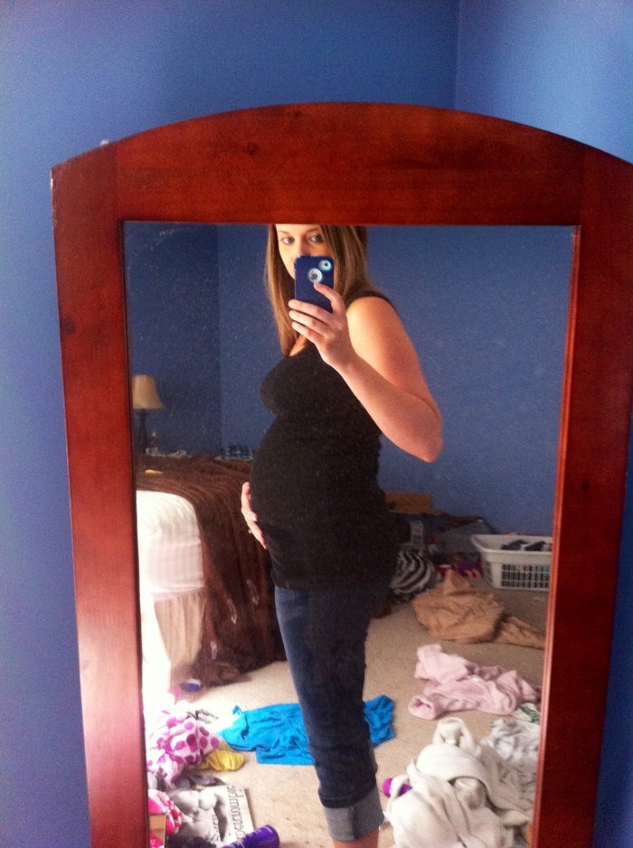 15 week 2 day belly- feeling big already (don't mind my messy room- it was laundry day lol)