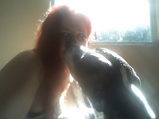 ROXY my bby with cancer and me in a ray of sunshine