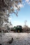 looks like snow...actually recently harvested cotton scattered all over...