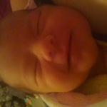 My beautiful baby smiling for mommy 3 days old!