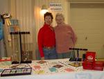 Lisa and Friend LaUna at Rosary Table for Church Bazaar