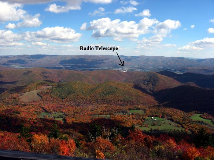View on Mountain Radio Telescope
