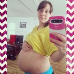 28 weeks with my little girl. (:
