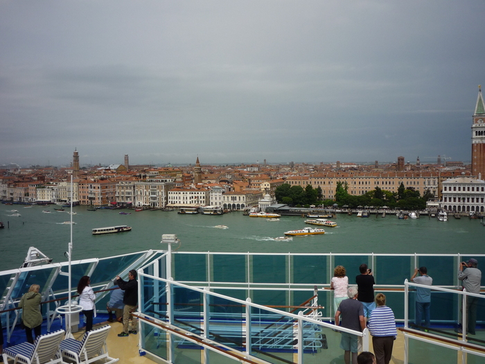 Sailing into Venice with Italian opera playing over the ship's speakers