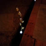 Our lights lining the deck. Flower fibre optic solar lights