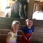 Visiting the horsy at the working historical farm :)