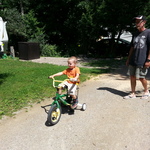 First time on a bike with training wheels