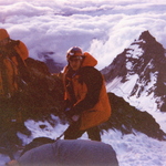 Dr. Hagan on Mt. Ranier During Blizzard
