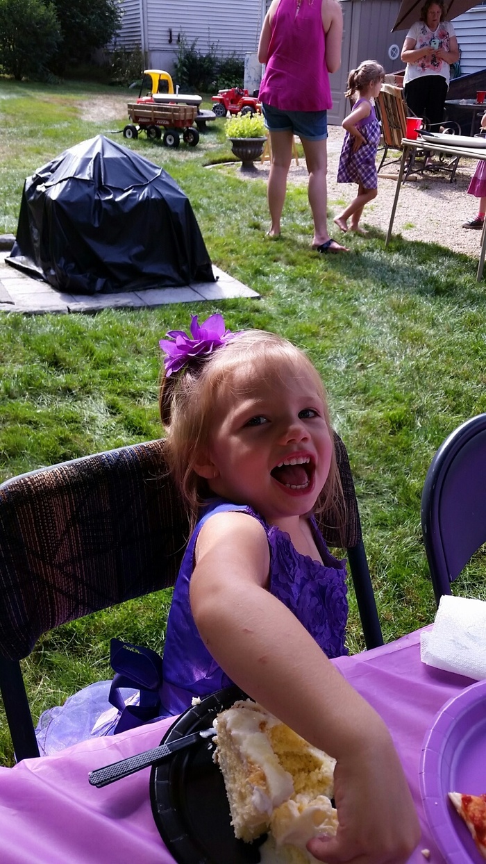 The only picture I got of our little princess in her party dress!