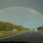 Rainbow on the autobahn