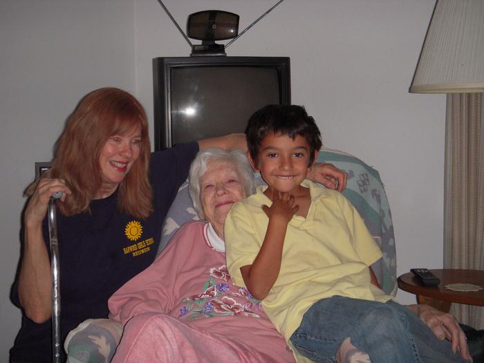 my mom, grandma and son