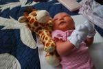 Me and my new buddy, his name is Mr. Giraffe!