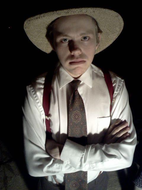 My son Noah playing Bertram Cates in "Inherit the Wind"