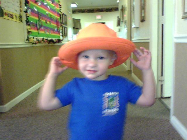 Gavin's orange hat