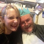 Giggles with my friend at Christmas!