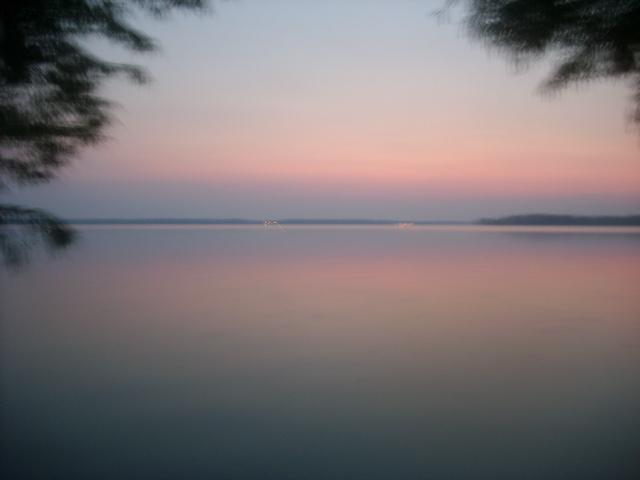 our lake at sunset