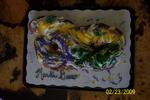 My King Cake DH bought to cheer me up.