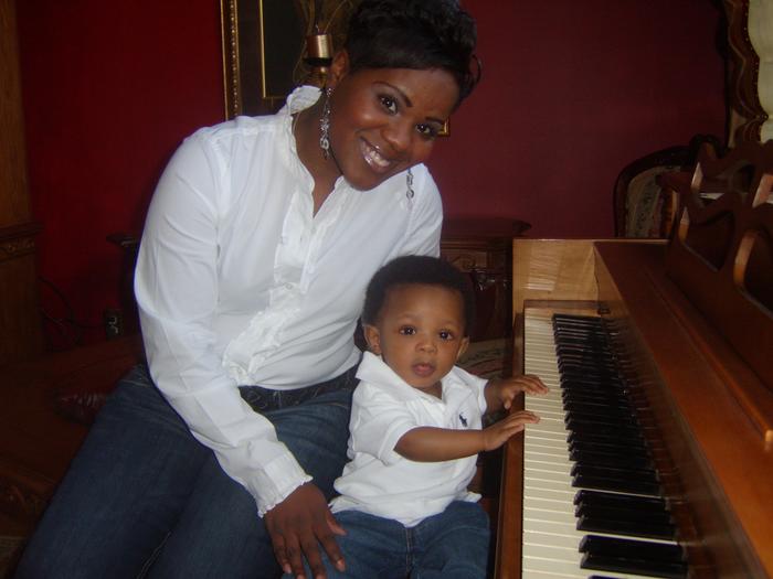Mommy & Me getting down on the piano!