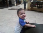 Loving the mall, just like mommy!