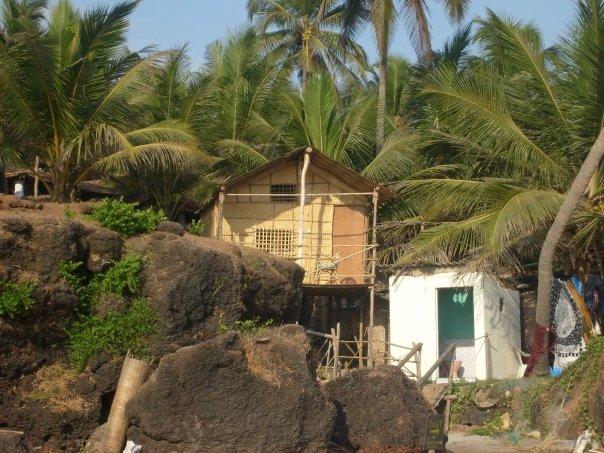 my hut on the beach at Ashwem