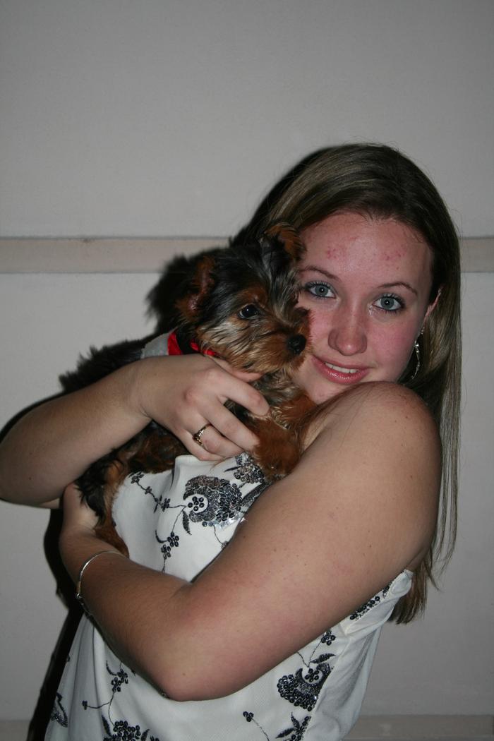 my daughter and her yorkie