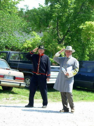 Dr. John Hagan & Dr. Warren Hagan at Re-enactment of Civil War Battle of Florida, MO