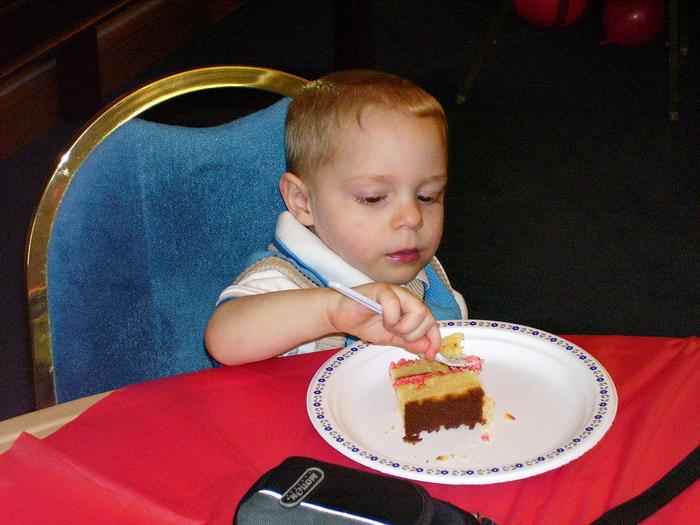 Jake eating his cake 