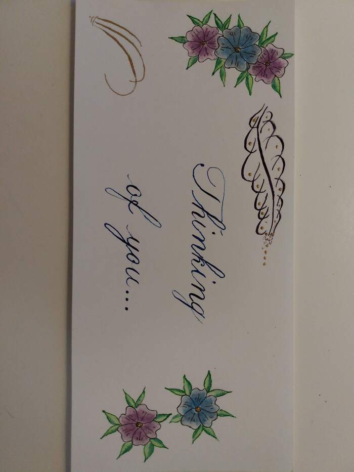 5/7/21 - Card that goes with the envelope.  