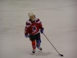 my son playing ice hockey