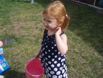 notice there's no eggs in her bucket?  she wouldn't pick them up if she saw dirt or an ant, lol!