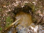 We tapped the pipe on an angle from where the fresh water  naturally bubbled up from the earth.