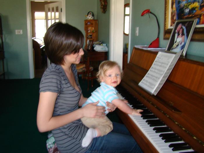 playing "on" the piano