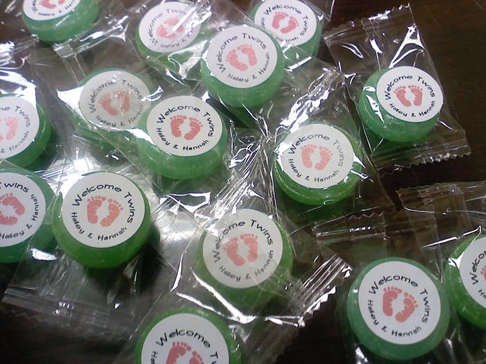 My baby shower party favors  (lifesavers)