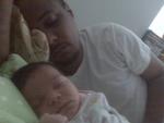 Baby & Daddy Sleeping