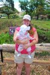 Mommy and kaelyn at the zoo..daddy taking picture.
