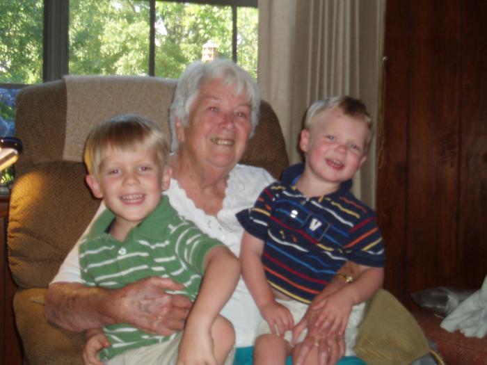 The boys with my grandmother.