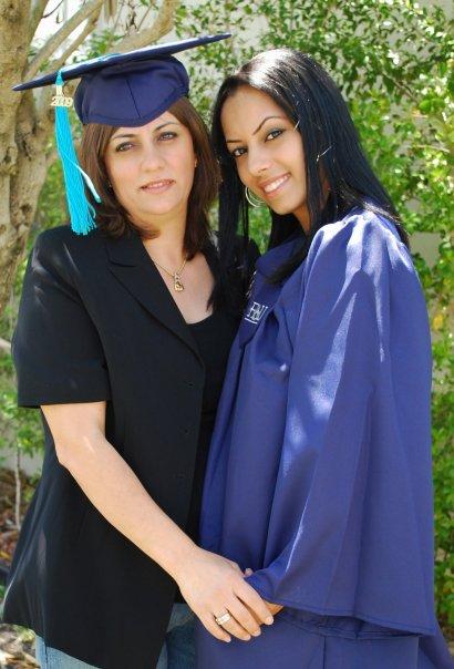 My mom and I at my BA graduation