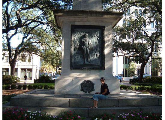 Enjoying another beautiful square in Savannah! 