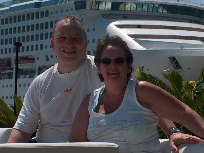 Me and Chris in Huatoloca on cruise
