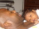Daddy trying to put Londyn to sleep