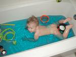 Swimmin in the tub!