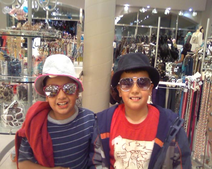 Josh and jack my sons bored while I shop