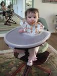 In her new high chair