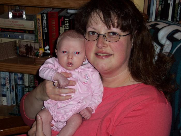 Mommy and Abby - six weeks old