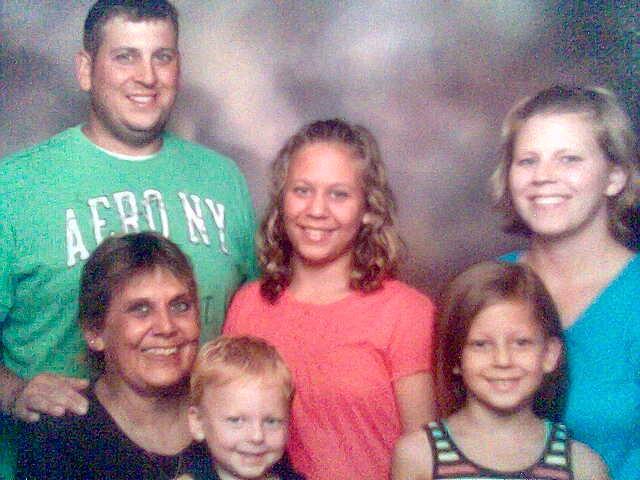 The whole family, Brandon, Kaylee, Stacy, Me. Cadyn, and Rylee
