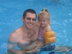 Husband Josh with youngest 2 year old daughter Kyna